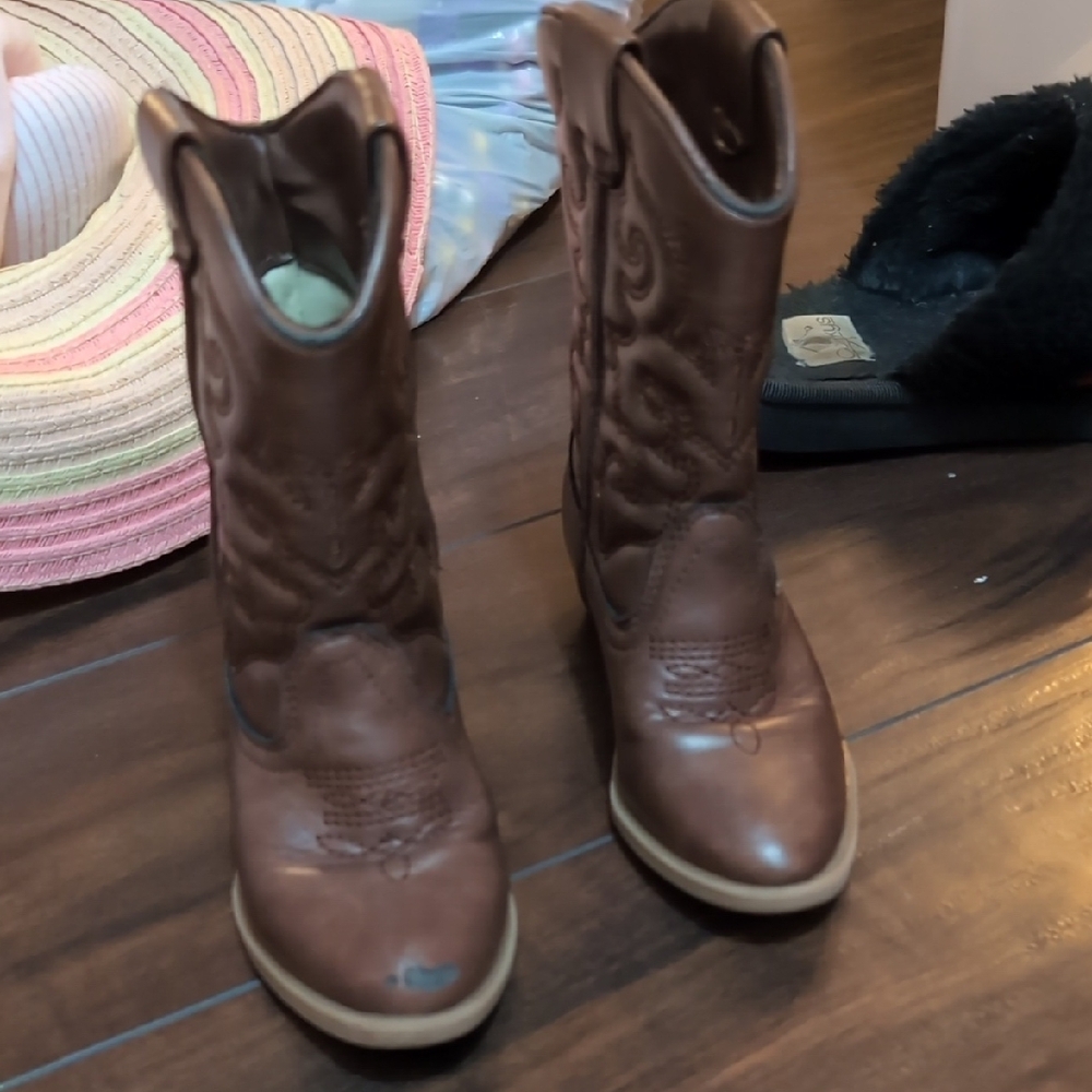 Brown Western Kids Boots Tucker + Tate Size 8